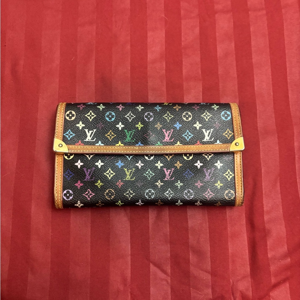 Louis Vuitton Black Multicolor Monogram Wallet